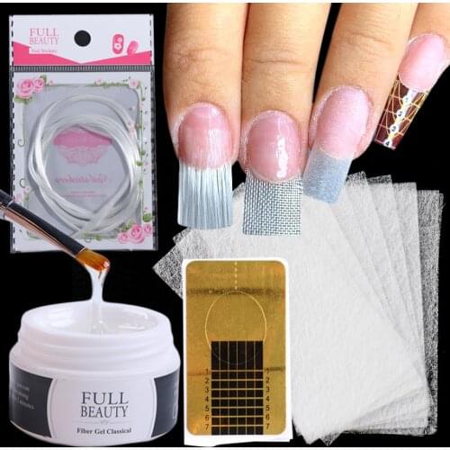 1or 3pcs/Set Extension Gel Nail Kit 15ml gel Polish Silk Fiberglass Nail Art Forms Brush Finger Extensions Tools Manicure NF1800