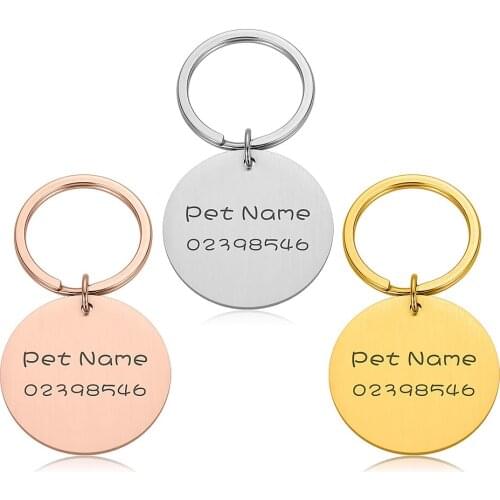 Personalized Keychain Dog Tags Key Chain Gifts for Dog Lovers Pet Collar Tags for Dog Owner Engraved Dog Cat Tag New Puppy Tag