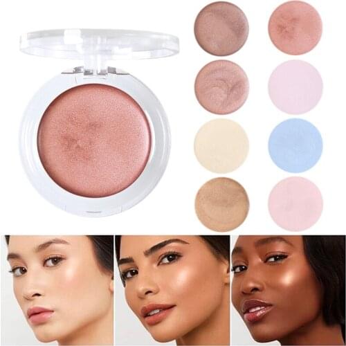 PHOERA 1PC Illumination Face Highlighter Cream Shimmer Contouring Makeup Highlight 8 Colors Brighten Face Glow Bronze TSLM2