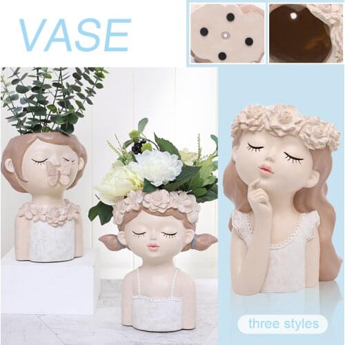 Resin Creative Decoration Gardening Fairy Big Flowerpot European Home Desktop Simulation Green Plant Succulent Flower Pot