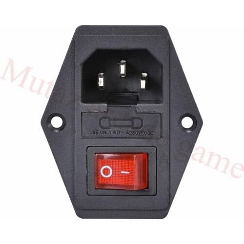 ON/OFF switch Socket with female plug for power supply cord Jamma arcade machine IO switch with Fuse
