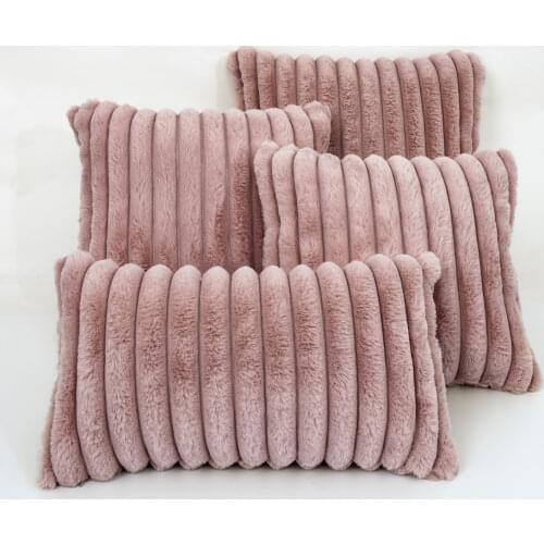 Super Soft Plush Cushion Cover Throw Velvet Long Hair Sofa Pillowcase Nordic Home living room decoration, 30x50, 40x40, 50x50