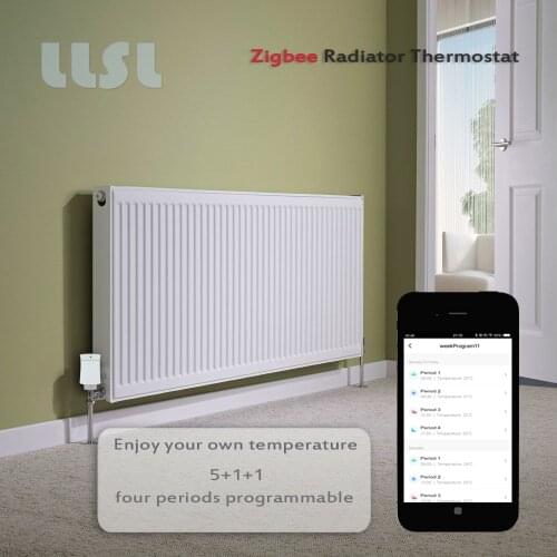 Tuya Zigbee radiator valve thermostat intelligent digital electronics LCD touch screen Zigbee radiator