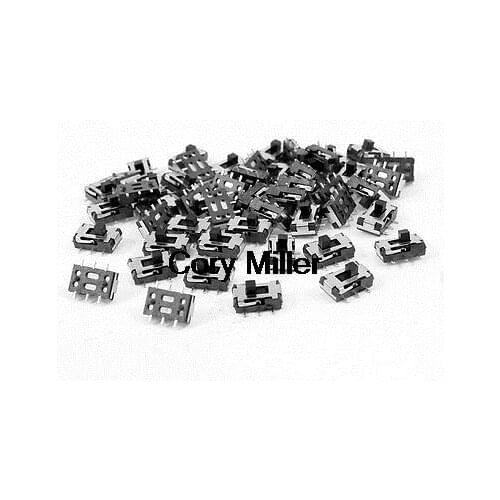 On/Off/On 6-Pin DPDT Vertical Mini SMD SMT Slide Power Switch 7x4x2mm