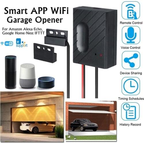 1-4Pc Wifi Switch Smart Garage Door Opener Controller Work With Alexa Google Home EWeLink APP Control No Hub Require Smart Home