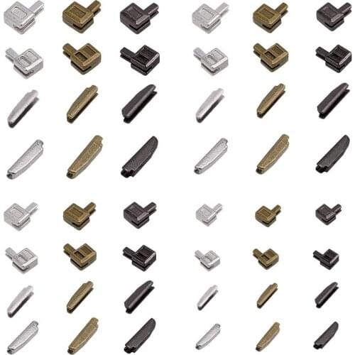 10 Sets Metal Zipper Latch Slider Retainer Insertion Pin Zipper Bottom Zipper Stopper for Metal Zipper Repair Zip Sewing