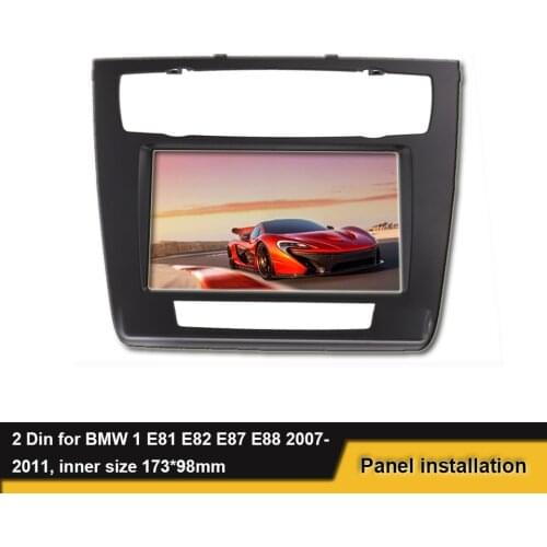 2 Din DVD Fascia For BMW 1 E81 E82 E87 E88 2007 Radio Stereo Frame Panel Dash Installation Bezel Trim Kit