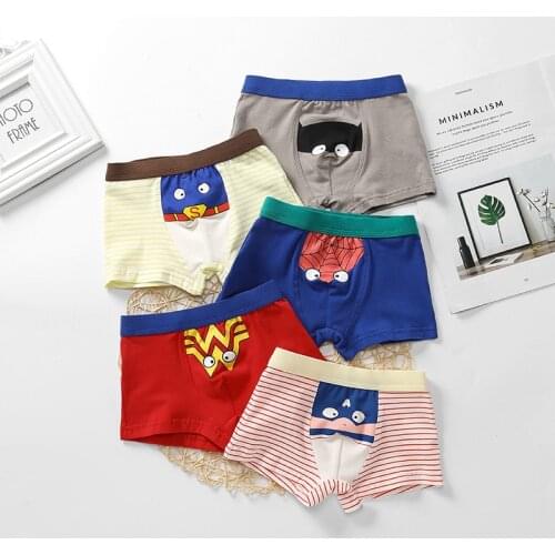 3 Pcs / Lot Hot Sale Good Quality China Manufacturer Wholesale Comfortable Cotton Cartoon Children Panties Kid Underwear for Boy