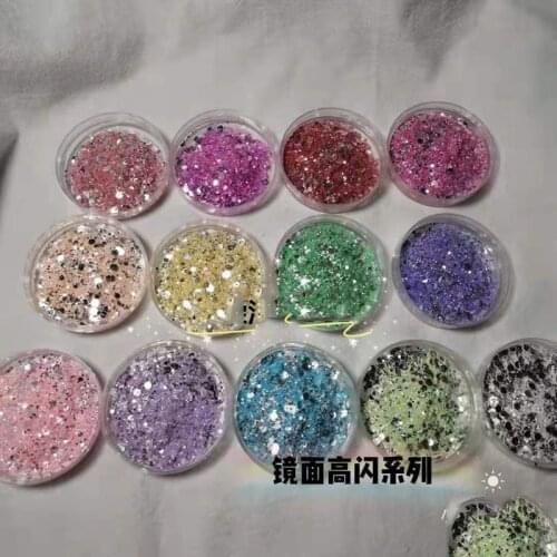 50G(by weight) Diamond Mirror Glitter for Nail Art 1 TSP, 50 grams Silver Glitter Rainbow Iridescent Ice shimmer Nail Glitter
