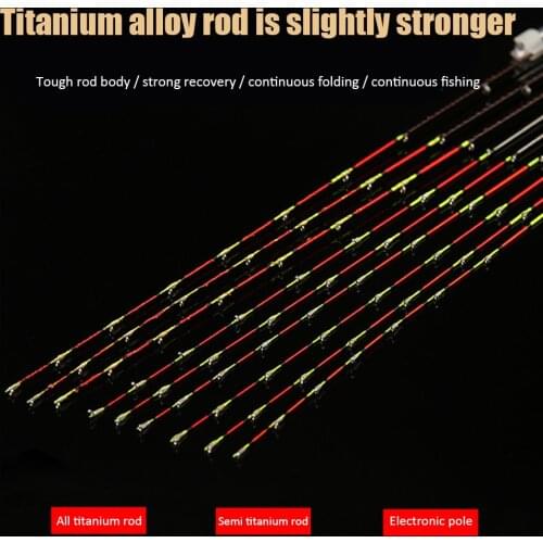 55cm LED Electronic Raft Tip Titanium Alloy Repair Refit Replacement Fishing Rod Tip Fishing Tackle Pole Accessories