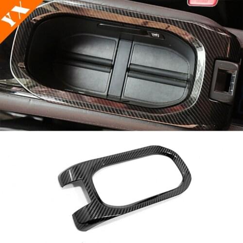 ABS Carbon fiber for Honda VEZEL HRV HR-V Car Front water cup holder frame Panel Cover Trim 2015 2016 2017 Accessories 1pcs