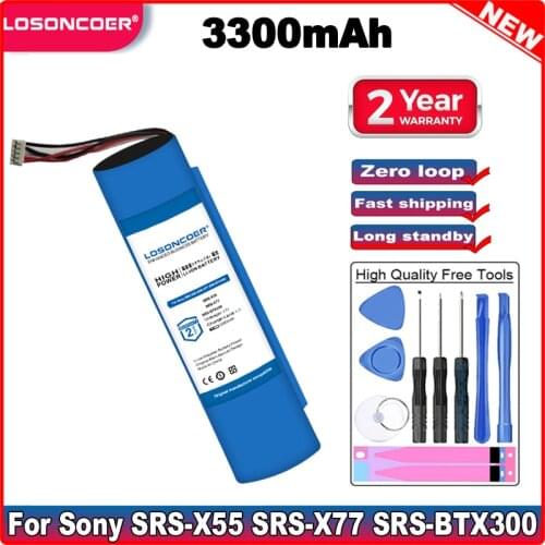 3300mAh SRS-X55 SRS-X77 SRS-BTX300 Battery For Sony SRS-X55 SRS-X77 SRS-BTX300 Player Batteries