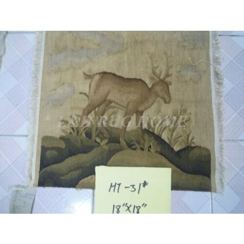 Free Shipping 18"X18" half-finished Aubusson Pillow front (without velvet and fringe) Animals series--Goat