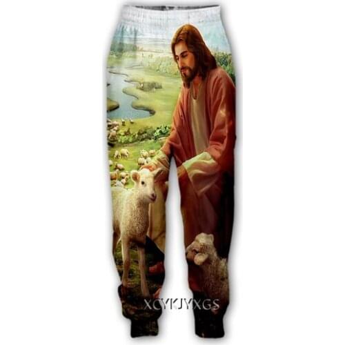 New Unisex God Religion Christ Jesus 3D Print Causal Clothing Fashion Men Women Hip Hop Pants Plus Size S-7XL Trouser Jogger