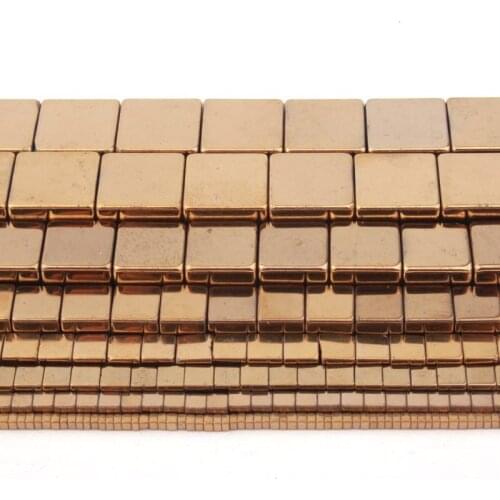 2/3/4/6/10mm Natural Hematite Pyrite Color Cube Shape Loose Stone Beads For DIY Necklace Bracelets Jewelry Making Strand 15"