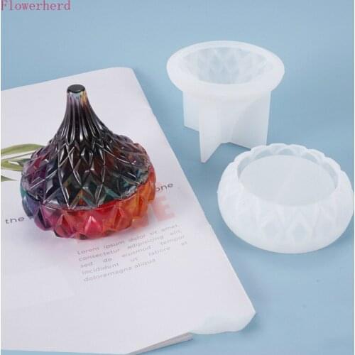 DIY Crystal Epoxy Mold Resin Mold Storage Box Silicone Mold Jewelry Storage Tank Table Decoration Fondant Mold
