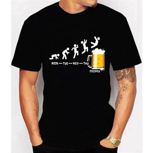 Friday Beer Print Mens Brand T-shirts Funny Graphic Hip Hop Summer Women Men Tshirts Streetwear Ulzzang Harajuku T-Shirt Shirt