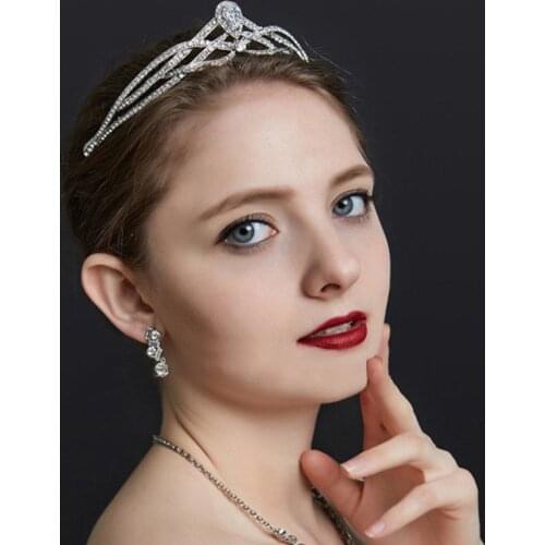 Crystal Elf Crown Tiara Bridal Wedding Hair Accessory