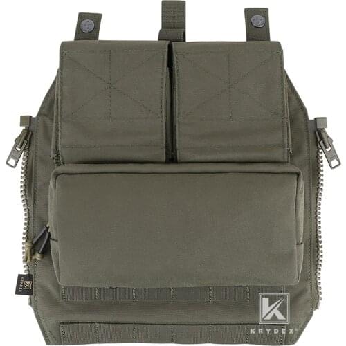 KRYDEX Vest Zip-on Panel Backpack For JPC2.0 CPC NCPC AVS Vest Tactical Airsoft Combat Gear Accessories Carrier Panel Pack RG