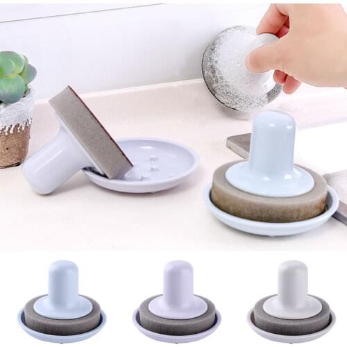 Magic Clean Rub Pot Brush Rust Focal Stains Sponge Brush Home Household Supplies Tools with Handle Magic Rub Kitchen Nano Emery