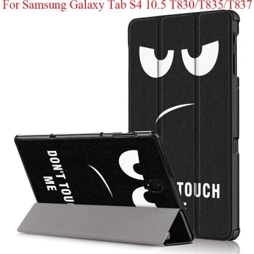 Flip Stand Magnetic Case For Samsung Galaxy Tab S4 10.5'' SM-T830 T835 T837 Tab S4 T830 Folio Protective Tablet Shell Skin capa