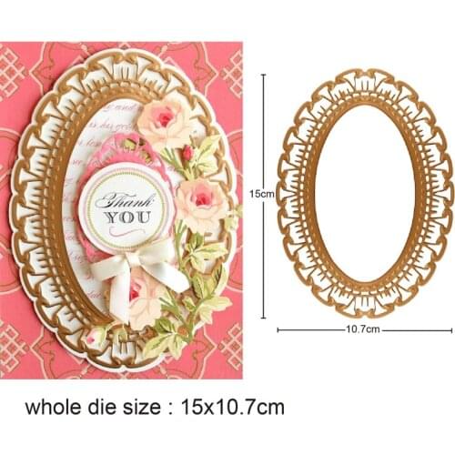 Metal Die Cut Layer Oval Frame Background 2020 Crafts Stencil For DIY Scrapbooking Paper/photo Cards Embossing Cutting Dies