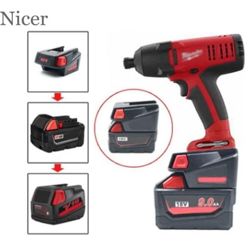 Milwaukee M18 18V Lithium Battery To V18 Nickel Battery Adapter USB Charger Battery Converter