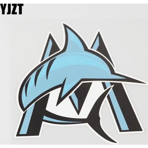 YJZT 14.5CMX13.6CM Personalized Fish Car Sticker Animal Design Pvc Decal 6A-0267