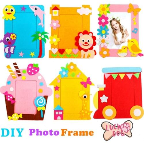 DIY Non-woven Picture Frame 3D Photo Frame Children Non-woven Stickers Handmade DIY Toys Material Package Craft Toys