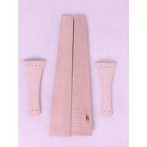 New 4/4 2pcs maple violin tailpiece violin fingerboard parts Baroque style #E11