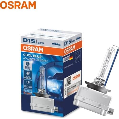 OSRAM D1S 66140CBA Xenon HID Cool Blue Advance 12V 35W 6000K Mega White Car Xenon Headlight Light Auto Original Hi/lo Beam, 1x