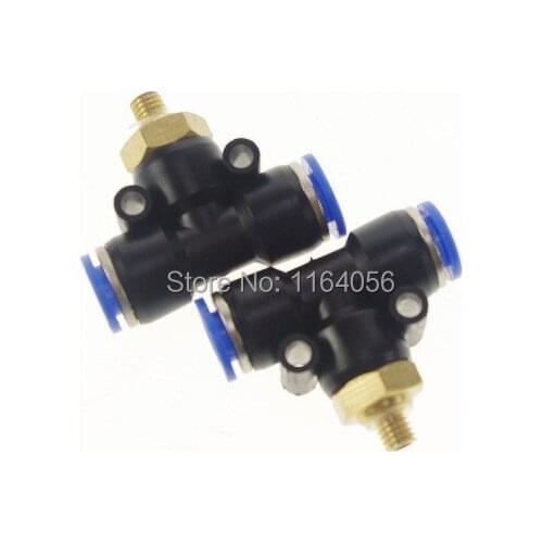 Pneumatic Push In Tube Fitting Branch T Union 4mm to Center Male M5(Metric) QTY10