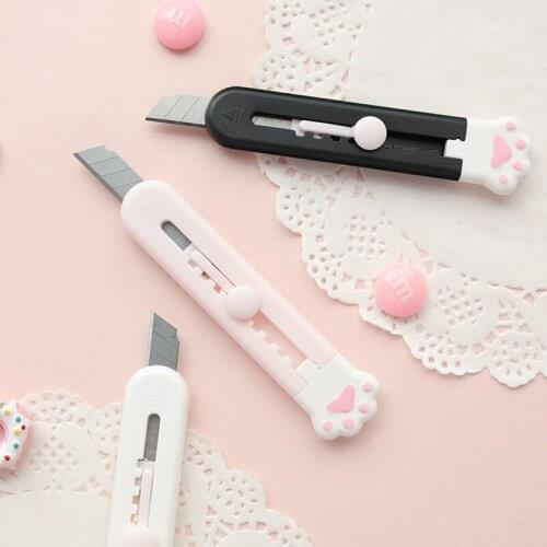 1pc Mini Utility Knife With Clip Outdoor Pocket Portable Paper Wood Cutter Letter Opener School Office Supply Stationery Gift