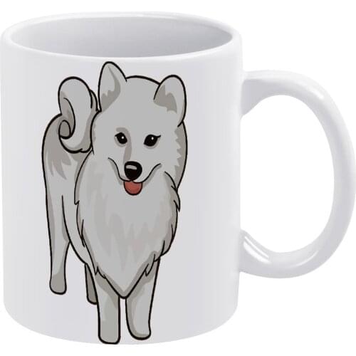 Dog Samoyed Mug Novelty Porcelain Mug Cappuccino Creative Cups