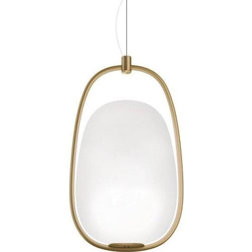 Modern Led Metal Pendant Lights Wrought Iron Glass Round Ball Brass Rod Hanging Lamp For Living Roomcafekitchen Nordic Lighting