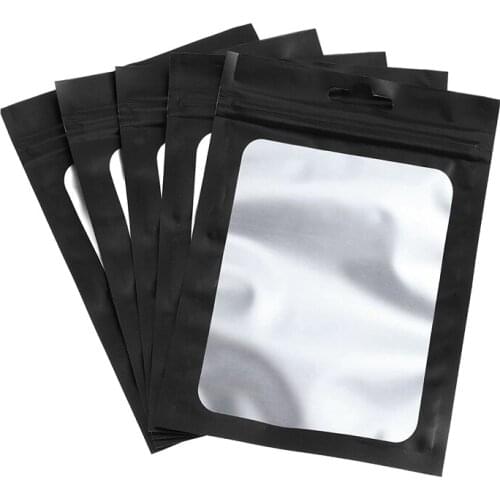 100 Pcs 4 X 6 Inch Resealable Food Storage Bags With Clear Window Coffee Beans Packaging Pouch For Food Storage Supplies