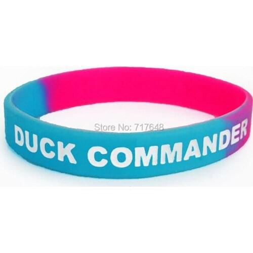 100pcs segmented Duck Commander Faith Family Ducks wristband silicone bracelets free shipping by FEDEX