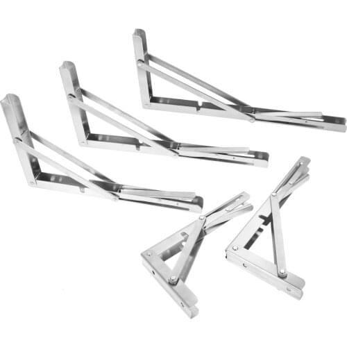 2pcs Folding Shelf Brackets Collapsible Shelf Bracket Wall Mounted DIY for Table Work Bench