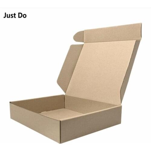 22*14*3cm 50pcs Vintage Color Kraft Paper Gift Box Package Express Deliver Postal Package Mailer Shipping Boxes