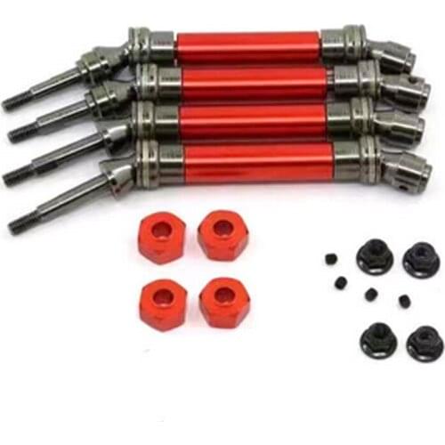 4pcs Alloy CVD Front & Rear Drive Shaft Transmission Axle Kit For Traxxas Slash 4X4 4WD 1/10 RC Car Repair Parts Replacement
