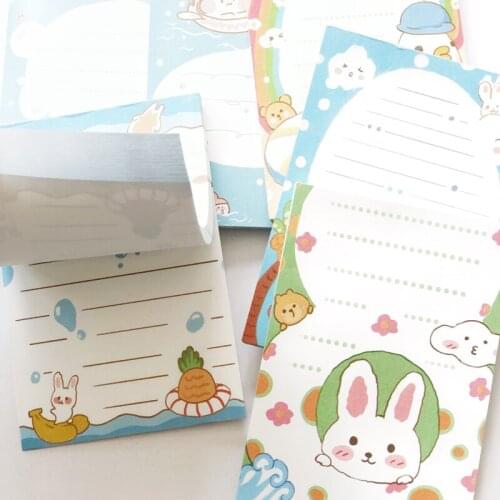 50 Sheets Kawaii Rabbit Bear Paper To Do List Planner Memo Pads Check List
