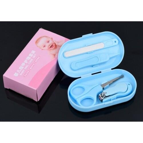 500sets/lot 4Pcs/Set Baby Manicure Set Finger Toe Nail Clipper Scissor Cutter files Children Kids Nails tools