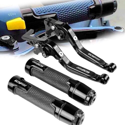 For SUZUKI GSF650 Motorcycle CNC Aluminum Folding Extendable Moto Adjustable Clutch Brake Levers GSF 650 BANDIT 2005-2015 2014