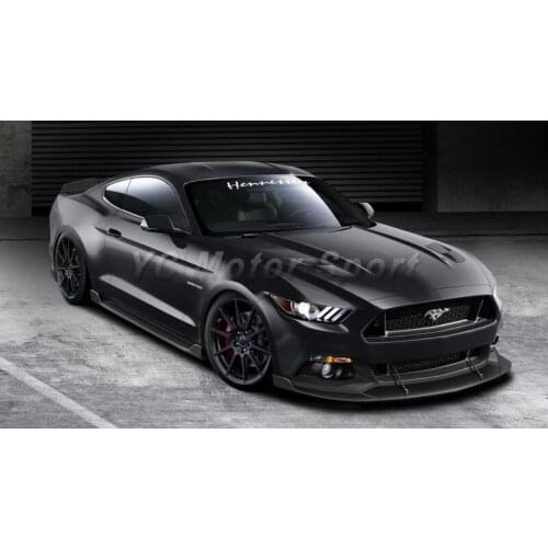 Car Accessories Carbon Fiber HNS Style Front Lip 2pcs Fit For 2015-2016 Ford Mustang Front Lip Splitter