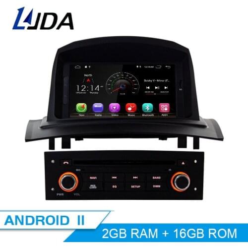LJDA Android 10.0 Car DVD Player For Megane Fluence 2002-2008 Car Multimedia Player GPS Navigation WIFI 1 Din Car Radio Stereo
