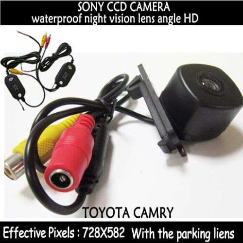Wireless Transmitter Receiver FOR SONY Car Parking Camera for Toyota CAMRY 2008 Backup Rear View Reverse Park kit Night Vision