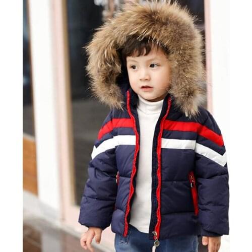 2020 Kids Winter Down Jacket Boy Warm Outerwear Coats Girl Down & Parkas 2-7 Years Baby Hooded Ski Coat Baby Waterproof Clothing