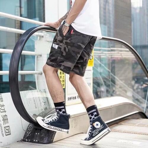 Hot style 2019 summer cotton camouflage desert loose tactical trekking teenagers hiking Retro cargo shorts men