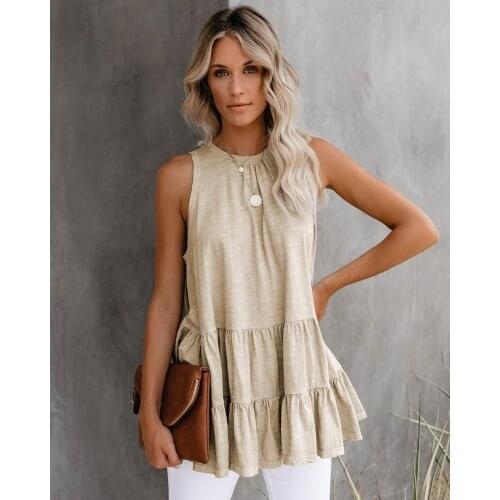 Hot selling hot summer sexy open back crew neck solid womens top