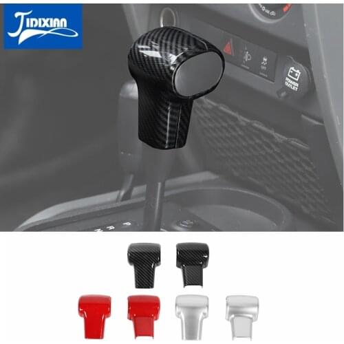 JIDIXIAN Car Gear Shift Head Decoration Trim Sticker for Jeep Wrangler JK 2007 2008 2009 2010 Interior Accessories